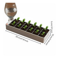 Self-Watering Seedling Tray Educational Automatic Watering Planter Compact Design 3D Printed Sprouting Box for Kids, Beginners, Desktop, Windowsill