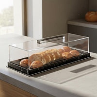 Acrylic Bread Box Transparent Acrylic Bakery Display Case Dustproof