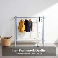 Triangular-Frame Clothes Rack with Shelf Freestanding Clothing Organizer