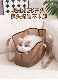 宠物猫包斜挎外出狗包可调节大容量透气猫包袋子手提袋便携出行包