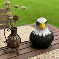 Bald Eagle Figurine Resin Eagle Head Ornament Weatherproof for Lawn