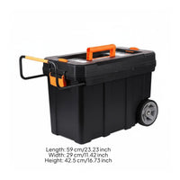 Wheeled Design Rolling Toolbox Multi-Compartment Portable Toolbox with Wheels Sturdy Construction Rolling Stackable Tool Box Heavy Duty for Technicians
