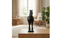 Horse Sculpture with Base Classical Chinese Style Resin Statue Fine Workmanship