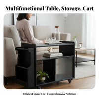 Rolling Side Table Multi-Functional Storage Trolley Space-Saving