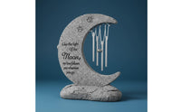 Pet Memorial Wind Chime Personalized Engraving Half-Moon Memorial Ornament