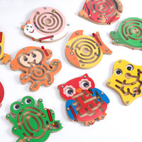 Kids Wooden Magnetic Maze Puzzle Game for Early Education and Focus Training