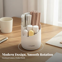 Effortless Rotate 360 Rotating Cosmetic Organizer Space-Saving 360° Cosmetic Organizer Tiered Compartments Multi-Compartment Makeup Carousel Long-Lasting PP Material for Students, Dressing Table, Office, Bathroom Counter, Dorm Room