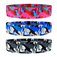 Camo Cotton Hip Resistance Bands for Yoga Squats and Glute Workouts