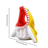 Freestanding Shark Pool Game Long-Lasting Inflatable Shark Target Portable Inflatable Toss Game with Balls Ready-to-Play for Backyard