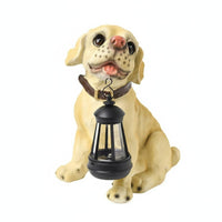 Hanging Lantern Dog Statue Courtyard Outdoor Decoration Weatherproof