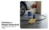 High Pressure Washer Pump Head Leak-Resistant Car Washer Pump Head Assembly Alloy Body Machine Component for DIY Enthusiasts, Homeowners, Workshop