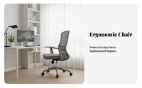 Ergonomic Mesh Swivel Chair Reclining Backrest for Study Room, Students, Gamers