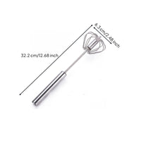 Press Action Rotation Semi-Automatic Whisk Multi-Functional Push down Egg Beater No Electricity Needed Hand Push Rotary Whisk Easy to Use for Bakers, Home Cooks, Cooking
