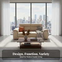 Light Luxury Design Modern Straight Line Sofa Wear Resistant Minimalist Couch Easy to Clean Multi Seater Sofa Solid Wood Frame for Apartment Dwellers, Homeowners, Families, Living Room, Home, Lounge Area