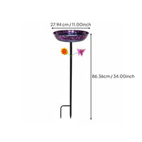 Metal Bird Bath Outdoor Garden Decor Weather-Resistant for Yard