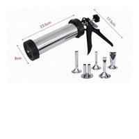 Manual Sausage Stuffer Heavy Duty Kitchen Tool Multiple Stuffing Tubes
