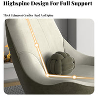 Highrear rotating Armchair Wabi-Sabi Aesthetic Accent Chair Italian Inspired Ergonomic Design for Homeowners, Parents