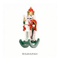 Nutcracker on Rocking Horse Collectible Nutcracker with Rocking Horse Indoor Tabletop Ornament for Mantel