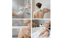 Electric Body Brush with Long Handle Waterproof Electric Bath Brush Rechargeable for Adults, Elderly, Shower, Home Spa, Washroom