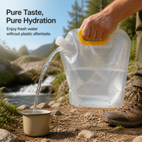 Portable Folding Water Bag for Outdoor Camping Hiking, Large Capacity Collapsible Water Container