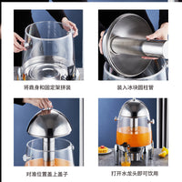 商用饮料机酒店自助餐pc饮料桶奶茶咖啡鼎电热不锈钢12L果汁鼎