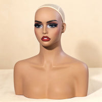 欧美女假发头模mannequin head半身双肩PVC模特头模拍摄展示道具