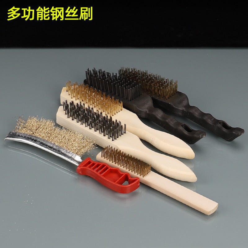 Industrial Wire Brush Set for Rust Removal, Cleaning, Polishing, and Grinding