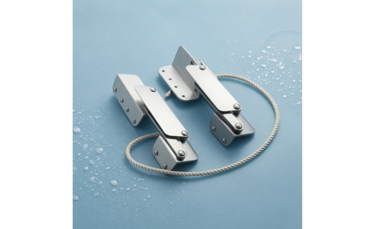 Anti-Pinch Yacht Seat Hinges Aluminum Alloy Boat Seat Hinge Rust Resistant Marine Hinges with Mounting Holes Space Saving