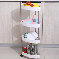Slim Bathroom Kitchen Storage Cart with Wheels, Multi-layer Gap Organizer for Narrow Spaces