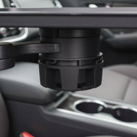 Raised Rim Car Cup Holder Tray Organizer Stable Phone-Supporting Cup Holder Tray Black Auto Accessory Multifunctional