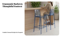 Counter Stool with Backrest Modern Minimalist Design Bar Chair Nordic Design aestheticSaving for Adults, Restaurant, Kitchen