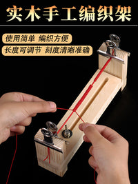 Braiding Jig Wooden Frame for Handmade Bracelets Necklaces Red Rope Weaving Tool Fixed Auxiliary Tool