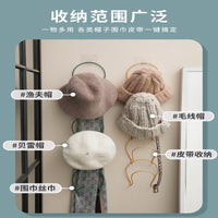 No-Drill Hat Organizer Rack for Door or Wall Mounting
