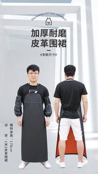 Waterproof Oil-Proof PVC Apron with Leather Texture