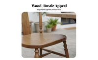 Round Pedestal Table Vintage Design & Dwelling Furniture Distressed Finish French Rustic Look for Families, Partners, Balcony