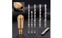 Knurled Wrench to Drill Adapter with Bits Anti-Slip Square Shank Adapter with Metal Chuck Converter Secure for DIYers, Mechanics, Handymen, Workshop, Wall Drilling, Home Improvement