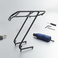 Stable Folding Bike Front Rack Bag-Compatible Front Rack with Support Arm Sturdy Solid for City Riders