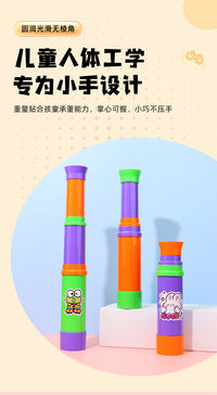 Children's Carrot Telescope, 3-Section Adjustable High-Definition Monocular, Educational Toy