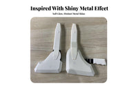 Left and Right Pair Chair Angle Adjuster Black Handle Chair Recline Mechanism White Shell