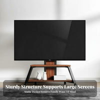 Pyramid TV Stand Silent Full Rotation Casters Mobile TV Stand High Load Capacity Display Equipment for Exhibition, Office, Bedroom