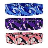 Camo Cotton Hip Resistance Bands for Yoga Squats and Glute Workouts