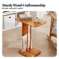 double-shelf End Table Movable with casters 2-Tier End Table Nordic Design