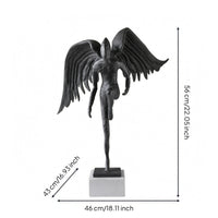 Angel Figure Ornament Large Wings Abstract Angel Sculpture Lustrous