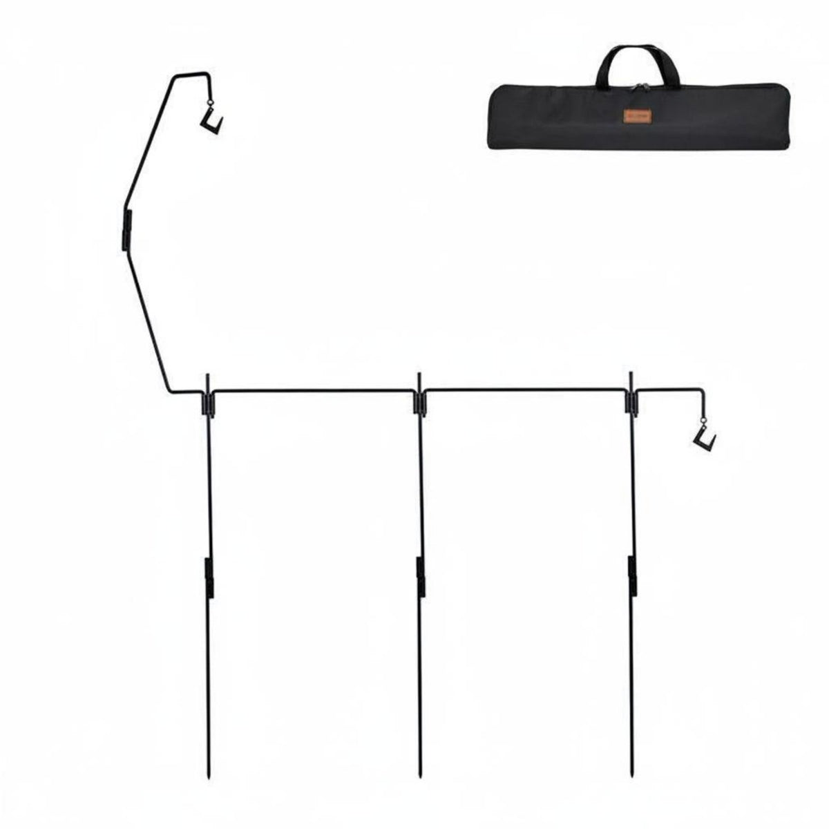 With Hook Camping Lantern Stand Easy to Assemble Portable Camping Light Stand Foldable Detachable Camp Hanger Lightweight for Hiking
