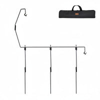 With Hook Camping Lantern Stand Easy to Assemble Portable Camping Light Stand Foldable Detachable Camp Hanger Lightweight for Hiking