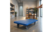 Perforated Platform Trolley Heavy-Duty Foldable Flatbed Trolley Swivel Wheel Cart High Capacity Material Handling Reinforced