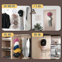 No-Drill Hat Organizer Rack for Door or Wall Mounting