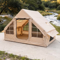 Easy-Setup Inflatable Camping Tent Spacious Inflatable Tent with Hand Pump Weather-Ready Portable for Campers, Glampers, Outdoor Stays