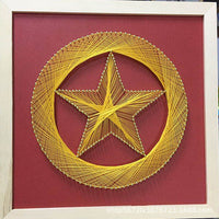 DIY Red Flag String Art Kit for Kids, Patriotic Theme Craft Decoration