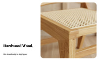 Woven Top Wooden Stool Mortise and Tenon Joinery Indoor Furnishing dense Wood Frame Multi-Purpose for Design aficionados